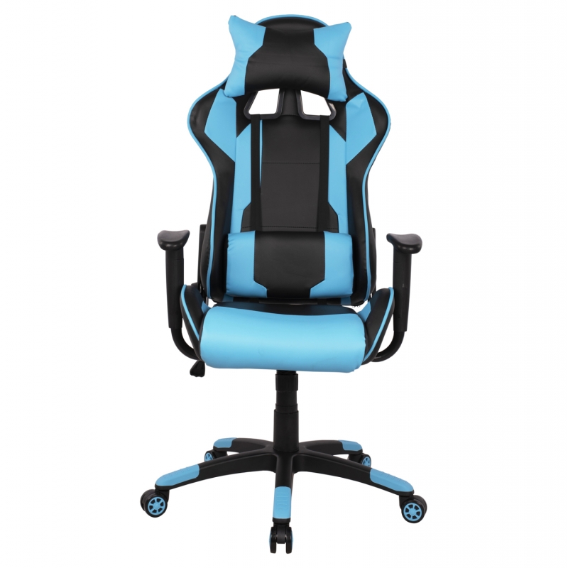 ΠΟΛΥΘΡΟΝΑ GAMING DARIUS HM1072.08 ΜΑΥΡΗ-ΣΙΕΛ 66,5x70x(122-129) cm