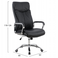 ΚΑΡΕΚΛΑ ΓΡΑΦΕΙΟΥ SHASHI HM1093.01 ΜΑΥΡΟ PU 63x80x118-126Υ ΚΑΡΕΚΛΑ ΓΡΑΦΕΙΟΥ SHASHI HM1093.01 ΜΑΥΡΟ PU 63x80x118-126Υ