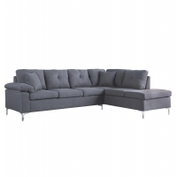 ΚΑΝΑΠΕΣ ΓΩΝΙΑ ΔΕΞΙΑ ZAILA HM3087R ΥΦΑΣΜΑ ΓΚΡΙ 282x197x90Y εκ.