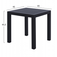 ΤΡΑΠΕΖΙ ΑΛΟΥΜΙΝΙΟΥ QIANA HM5402.02 ΓΚΡΙ 45x45x45,5Υ εκ. ΤΡΑΠΕΖΙ ΑΛΟΥΜΙΝΙΟΥ QIANA HM5402.02 ΓΚΡΙ 45x45x45,5Υ εκ.