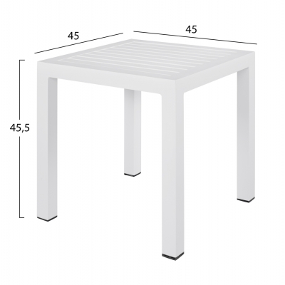 ΤΡΑΠΕΖΙ ΑΛΟΥΜΙΝΙΟΥ QIANA HM5402.01 ΛΕΥΚΟ 45x45x45,5Υ εκ. ΤΡΑΠΕΖΙ ΑΛΟΥΜΙΝΙΟΥ QIANA HM5402.01 ΛΕΥΚΟ 45x45x45,5Υ εκ.