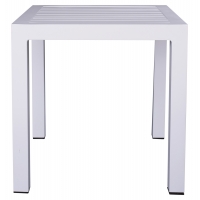 ΤΡΑΠΕΖΙ ΑΛΟΥΜΙΝΙΟΥ QIANA HM5402.01 ΛΕΥΚΟ 45x45x45,5Υ εκ.