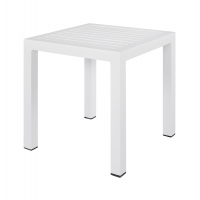 ΤΡΑΠΕΖΙ ΑΛΟΥΜΙΝΙΟΥ QIANA HM5402.01 ΛΕΥΚΟ 45x45x45,5Υ εκ.