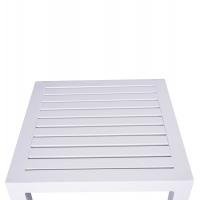ΤΡΑΠΕΖΙ ΑΛΟΥΜΙΝΙΟΥ QIANA HM5402.01 ΛΕΥΚΟ 45x45x45,5Υ εκ.
