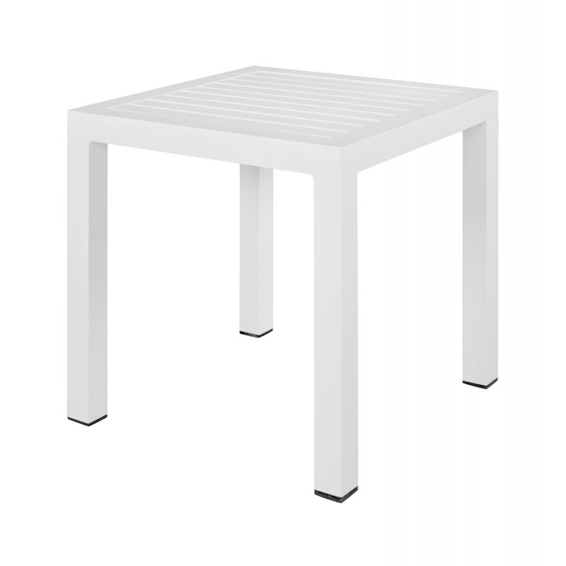ΤΡΑΠΕΖΙ ΑΛΟΥΜΙΝΙΟΥ QIANA HM5402.01 ΛΕΥΚΟ 45x45x45,5Υ εκ.