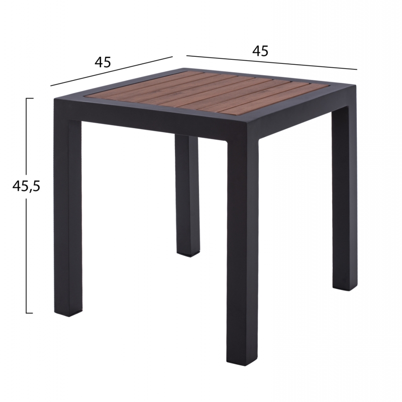ΤΡΑΠΕΖΙ ΑΛΟΥΜΙΝΙΟΥ SABRA HM5403.02 ΓΚΡΙ ΜΕ POLYWOOD 45Χ45X45,5Yεκ. ΤΡΑΠΕΖΙ ΑΛΟΥΜΙΝΙΟΥ SABRA HM5403.02 ΓΚΡΙ ΜΕ POLYWOOD 45Χ45X45,5Yεκ.