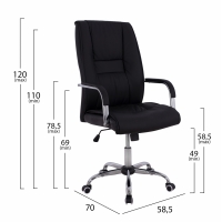 ΚΑΡΕΚΛΑ ΓΡΑΦΕΙΟΥ ANGEE HM1106.01 PU ΣΕ ΧΡΩΜΑ ΜΑΥΡΟ 58,5x70x120Υεκ ΚΑΡΕΚΛΑ ΓΡΑΦΕΙΟΥ ANGEE HM1106.01 PU ΣΕ ΧΡΩΜΑ ΜΑΥΡΟ 58,5x70x120Υεκ