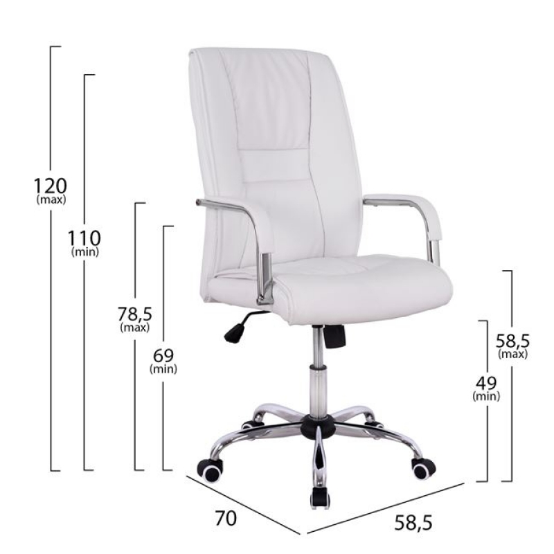 ΚΑΡΕΚΛΑ ΓΡΑΦΕΙΟΥ ANGEE HM1106.02 PU ΣΕ ΧΡΩΜΑ ΛΕΥΚΟ 58,5x70x120Yεκ ΚΑΡΕΚΛΑ ΓΡΑΦΕΙΟΥ ANGEE HM1106.02 PU ΣΕ ΧΡΩΜΑ ΛΕΥΚΟ 58,5x70x120Yεκ
