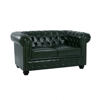 ΚΑΝΑΠΕΣ 2ΘΕΣΙΟΣ T.CHESTERFIELD HM3010.08 ΤΕΧΝΟΔΕΡΜΑ ΚΥΠΑΡΙΣΣΙ 150x90x70Υ εκ.