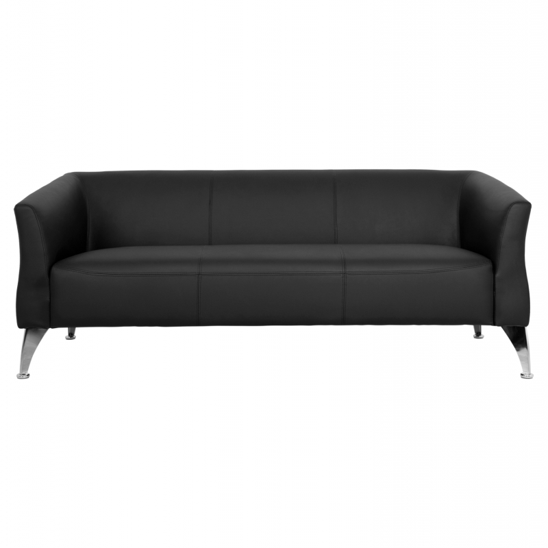 ΚΑΝΑΠΕΣ 3ΘΕΣΙΟΣ KIANA HM3122.31 ΜΕ ΜΑΥΡΟ PU 180x75x71 εκ.