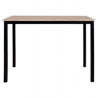 ΤΡΑΠΕΖΙ ΤΡΑΠΕΖΑΡΙΑΣ PANYA HM8332, 110X70Χ76 SONOMA, ΜΑΥΡΑ ΠΟΔΙΑ