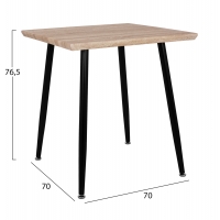 ΤΡΑΠΕΖΙ ΤΡΑΠΕΖΑΡΙΑΣ PALOMA HM8335.01, 70Χ70X76.5, SONOMA, ΜΑΥΡΑ ΠΟΔΙΑ ΤΡΑΠΕΖΙ ΤΡΑΠΕΖΑΡΙΑΣ PALOMA HM8335.01, 70Χ70X76.5, SONOMA, ΜΑΥΡΑ ΠΟΔΙΑ