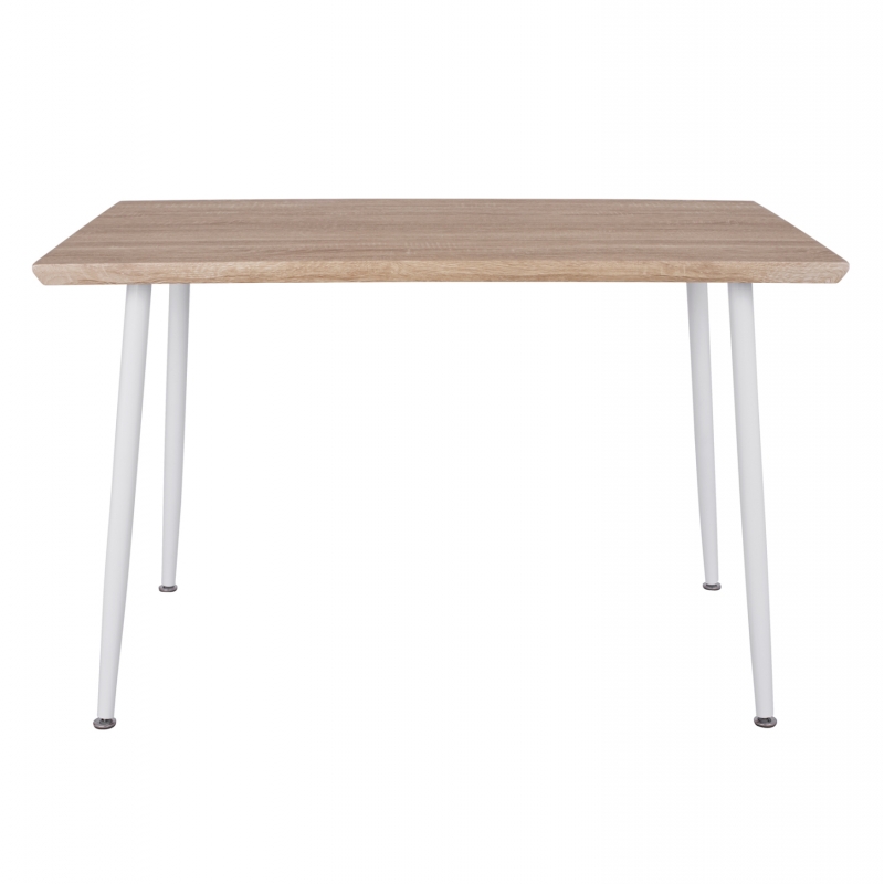 ΤΡΑΠΕΖΙ ΤΡΑΠΕΖΑΡΙΑΣ PALOMA HM8334.02, 120X70X76,5- SONOMA, ΛΕΥΚΑ ΠΟΔΙΑ