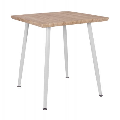 ΤΡΑΠΕΖΙ ΤΡΑΠΕΖΑΡΙΑΣ PALOMA HM8335.02, 70Χ70X76,5, SONOMA, ΛΕΥΚΑ ΠΟΔΙΑ