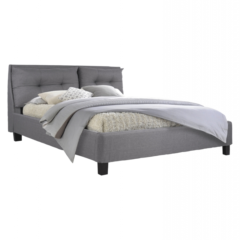 ΚΡΕΒΑΤΙ BILLIE 160x200 εκ. ΜΕ ΥΦΑΣΜΑ ΓΚΡΙ HM551.05 ΚΡΕΒΑΤΙ BILLIE 160x200 εκ. ΜΕ ΥΦΑΣΜΑ ΓΚΡΙ HM551.05
