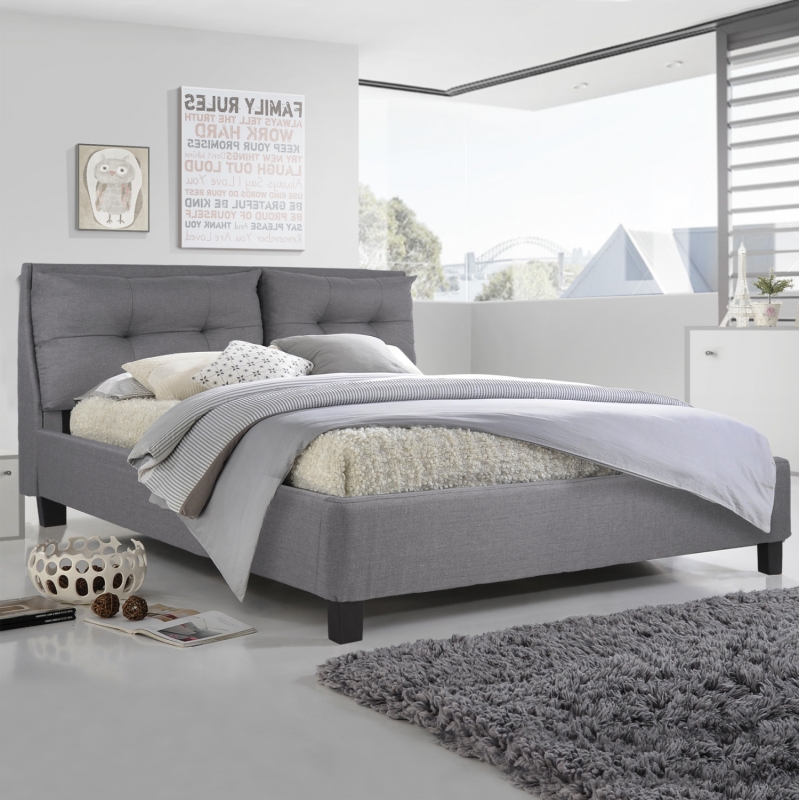 ΚΡΕΒΑΤΙ BILLIE 160x200 εκ. ΜΕ ΥΦΑΣΜΑ ΓΚΡΙ HM551.05 ΚΡΕΒΑΤΙ BILLIE 160x200 εκ. ΜΕ ΥΦΑΣΜΑ ΓΚΡΙ HM551.05