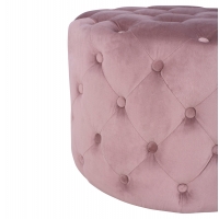ΣΚΑΜΠΟ KASSIE  ΣΑΠΙΟ ΜΗΛΟ ΒΕΛΟΥΔΟ ΤΥΠΟΥ CHESTERFIELD HM8406.02 Φ60x43Υ εκ.