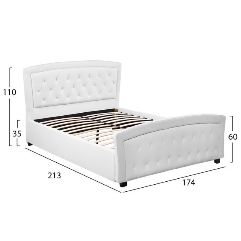 ΚΡΕΒΑΤΙ ODELIA ΜΕ PU ΛΕΥΚΟ HM550.01 150x200 εκ. ΚΡΕΒΑΤΙ ODELIA ΜΕ PU ΛΕΥΚΟ HM550.01 150x200 εκ.