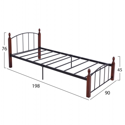 ΚΡΕΒΑΤΙ MAKAI ΜΕΤΑΛΛΟ RUBBERWOOD ΚΑΡΥΔΙ--ΓΙΑ ΣΤΡΩΜΑ 90X190 HM381 ΚΡΕΒΑΤΙ MAKAI ΜΕΤΑΛΛΟ RUBBERWOOD ΚΑΡΥΔΙ--ΓΙΑ ΣΤΡΩΜΑ 90X190 HM381