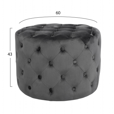 ΣΚΑΜΠΟ KASSIE ΓΚΡΙ ΒΕΛΟΥΔΟ ΤΥΠΟΥ CHESTERFIELD HM8406.01 Φ60x43Υ εκ. ΣΚΑΜΠΟ KASSIE ΓΚΡΙ ΒΕΛΟΥΔΟ ΤΥΠΟΥ CHESTERFIELD HM8406.01 Φ60x43Υ εκ.