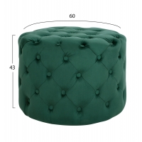 ΣΚΑΜΠΟ KASSIE ΚΥΠΑΡΙΣΣΙ ΒΕΛΟΥΔΟ ΤΥΠΟΥ CHESTERFIELD HM8406.03 Φ60x43Υ εκ.