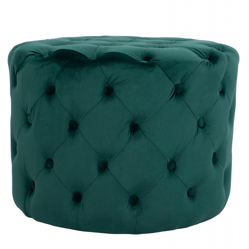 ΣΚΑΜΠΟ KASSIE ΚΥΠΑΡΙΣΣΙ ΒΕΛΟΥΔΟ ΤΥΠΟΥ CHESTERFIELD HM8406.03 Φ60x43Υ εκ.
