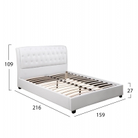 ΚΡΕΒΑΤΙ ODALYS 150x200 εκ. ΜΕ PU ΛΕΥΚΟ HM549.01 ΚΡΕΒΑΤΙ ODALYS 150x200 εκ. ΜΕ PU ΛΕΥΚΟ HM549.01