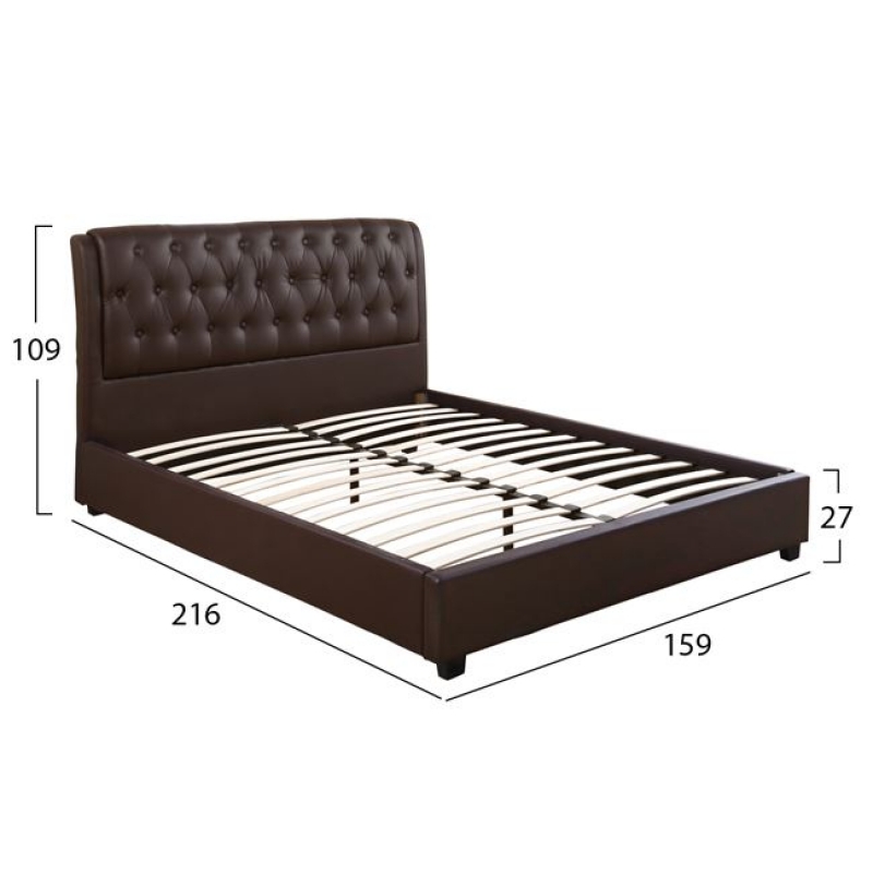 ΚΡΕΒΑΤΙ ODALYS ΜΕ PU ΚΑΦΕ HM549.02 150x200 εκ. ΚΡΕΒΑΤΙ ODALYS ΜΕ PU ΚΑΦΕ HM549.02 150x200 εκ.