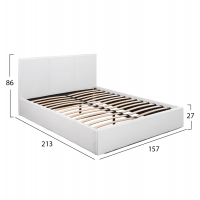 ΚΡΕΒΑΤΙ BOBBI PU ΛΕΥΚΟ ΜΕ ΑΠΟΘΗΚΕΥΤΙΚΟ ΧΩΡΟ 150x200 εκ. HM554.01 ΚΡΕΒΑΤΙ BOBBI PU ΛΕΥΚΟ ΜΕ ΑΠΟΘΗΚΕΥΤΙΚΟ ΧΩΡΟ 150x200 εκ. HM554.01