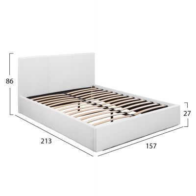 ΚΡΕΒΑΤΙ BOBBI PU ΛΕΥΚΟ ΜΕ ΑΠΟΘΗΚΕΥΤΙΚΟ ΧΩΡΟ 150x200 εκ. HM554.01 ΚΡΕΒΑΤΙ BOBBI PU ΛΕΥΚΟ ΜΕ ΑΠΟΘΗΚΕΥΤΙΚΟ ΧΩΡΟ 150x200 εκ. HM554.01