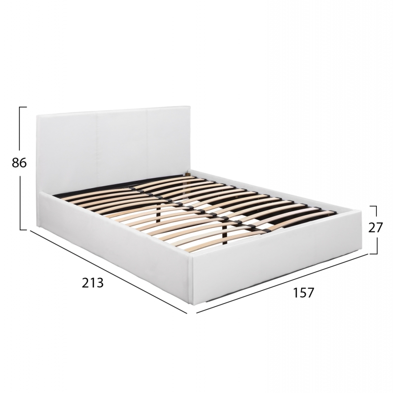 ΚΡΕΒΑΤΙ BOBBI PU ΛΕΥΚΟ ΜΕ ΑΠΟΘΗΚΕΥΤΙΚΟ ΧΩΡΟ 150x200 εκ. HM554.01 ΚΡΕΒΑΤΙ BOBBI PU ΛΕΥΚΟ ΜΕ ΑΠΟΘΗΚΕΥΤΙΚΟ ΧΩΡΟ 150x200 εκ. HM554.01