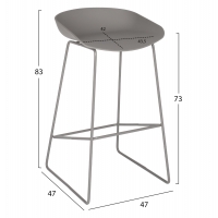 ΣΚΑΜΠΟ ΜΕΤΑΛΛΙΚΟ NAILA HM8450.10 ΜΕ ΚΑΘΙΣΜΑ PP ΓΚΡΙ 47x47x83 εκ. ΣΚΑΜΠΟ ΜΕΤΑΛΛΙΚΟ NAILA HM8450.10 ΜΕ ΚΑΘΙΣΜΑ PP ΓΚΡΙ 47x47x83 εκ.