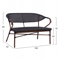 ΣΕΤ ΣΑΛΟΝΙ 4ΤΜΧ BALIN ΑΛΟΥΜΙΝΙΟΥ BAMBOO LOOK ΚΑΦΕ HM5573 ΣΕΤ ΣΑΛΟΝΙ 4ΤΜΧ BALIN ΑΛΟΥΜΙΝΙΟΥ BAMBOO LOOK ΚΑΦΕ HM5573