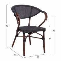 ΣΕΤ ΣΑΛΟΝΙ 4ΤΜΧ BALIN ΑΛΟΥΜΙΝΙΟΥ BAMBOO LOOK ΚΑΦΕ HM5573 ΣΕΤ ΣΑΛΟΝΙ 4ΤΜΧ BALIN ΑΛΟΥΜΙΝΙΟΥ BAMBOO LOOK ΚΑΦΕ HM5573