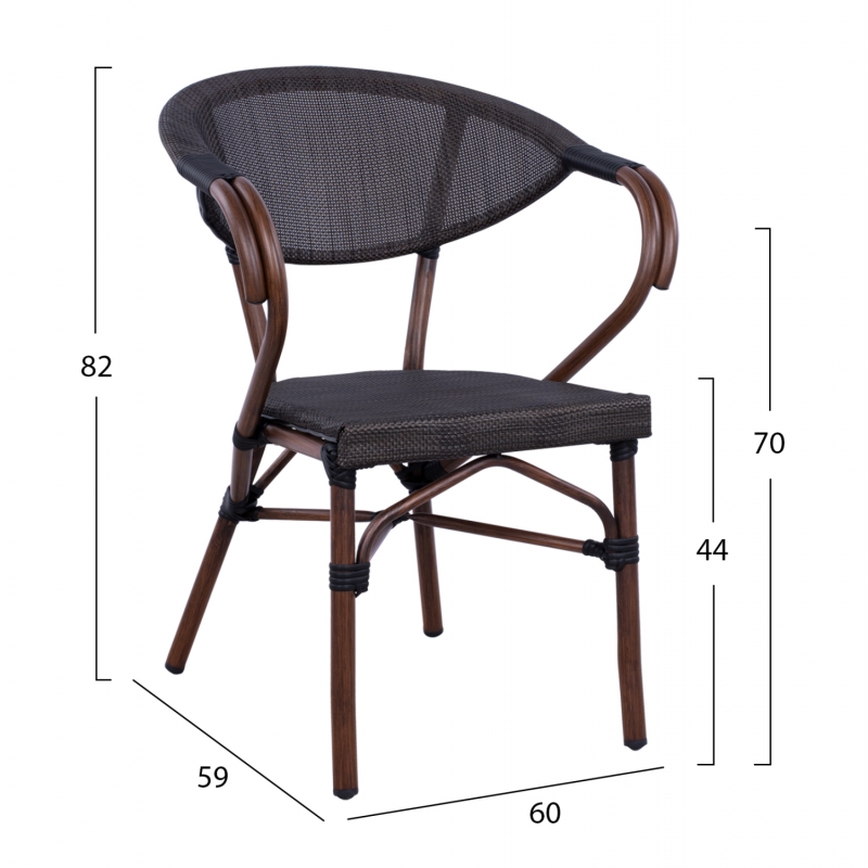 ΣΕΤ ΣΑΛΟΝΙ 4ΤΜΧ BALIN ΑΛΟΥΜΙΝΙΟΥ BAMBOO LOOK ΚΑΦΕ HM5573 ΣΕΤ ΣΑΛΟΝΙ 4ΤΜΧ BALIN ΑΛΟΥΜΙΝΙΟΥ BAMBOO LOOK ΚΑΦΕ HM5573