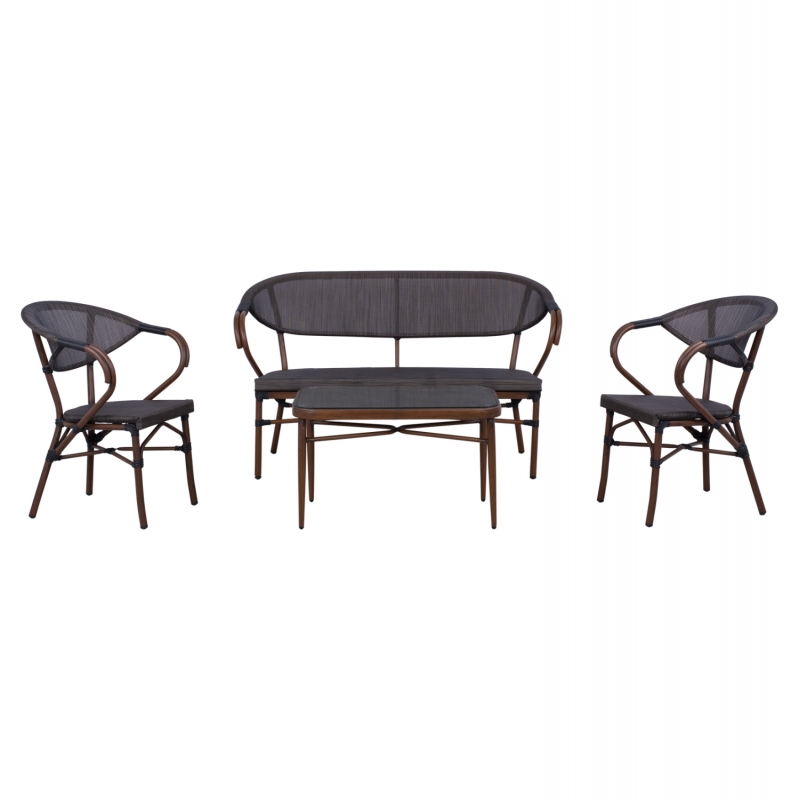 ΣΕΤ ΣΑΛΟΝΙ 4ΤΜΧ BALIN ΑΛΟΥΜΙΝΙΟΥ BAMBOO LOOK ΚΑΦΕ HM5573 ΣΕΤ ΣΑΛΟΝΙ 4ΤΜΧ BALIN ΑΛΟΥΜΙΝΙΟΥ BAMBOO LOOK ΚΑΦΕ HM5573