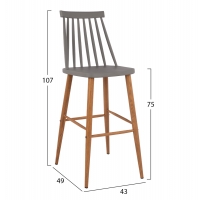 ΣΚΑΜΠΟ ΜΠΑΡ HM8459.10 VANESSA ΣΕ ΓΚΡΙ ΧΡΩΜΑ 43x49x107 εκ. ΣΚΑΜΠΟ ΜΠΑΡ HM8459.10 VANESSA ΣΕ ΓΚΡΙ ΧΡΩΜΑ 43x49x107 εκ.