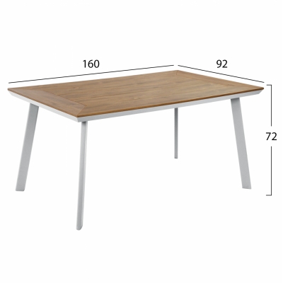 ΤΡΑΠΕΖΙ ΑΛΟΥΜΙΝΙΟΥ TABER ΜΕ POLYWOOD HM5132.11 ΛΕΥΚΟ 160x92x72Υ ΤΡΑΠΕΖΙ ΑΛΟΥΜΙΝΙΟΥ TABER ΜΕ POLYWOOD HM5132.11 ΛΕΥΚΟ 160x92x72Υ