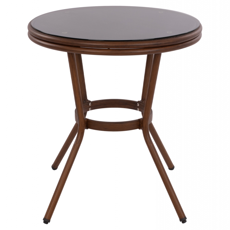 ΤΡΑΠΕΖΙ ΑΛΟΥΜΙΝΙΟΥ MOSES Φ70x76 εκ. BAMBOO LOOK HM5532.03 ΚΑΦΕ ΜΕ ΓΥΑΛΙ ΤΡΑΠΕΖΙ ΑΛΟΥΜΙΝΙΟΥ MOSES Φ70x76 εκ. BAMBOO LOOK HM5532.03 ΚΑΦΕ ΜΕ ΓΥΑΛΙ