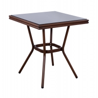 ΤΡΑΠΕΖΙ ΑΛΟΥΜΙΝΙΟΥ HARLOW 70X70X76Υ ΜΕ ΟΨΗ BAMBOO HM5568.03 ΚΑΦΕ ΜΕ ΓΥΑΛΙ ΤΡΑΠΕΖΙ ΑΛΟΥΜΙΝΙΟΥ HARLOW 70X70X76Υ ΜΕ ΟΨΗ BAMBOO HM5568.03 ΚΑΦΕ ΜΕ ΓΥΑΛΙ