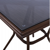 ΤΡΑΠΕΖΙ ΑΛΟΥΜΙΝΙΟΥ HARLOW 70X70X76Υ ΜΕ ΟΨΗ BAMBOO HM5568.03 ΚΑΦΕ ΜΕ ΓΥΑΛΙ ΤΡΑΠΕΖΙ ΑΛΟΥΜΙΝΙΟΥ HARLOW 70X70X76Υ ΜΕ ΟΨΗ BAMBOO HM5568.03 ΚΑΦΕ ΜΕ ΓΥΑΛΙ