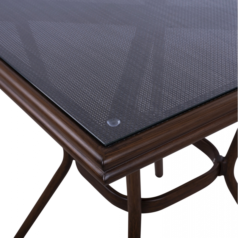 ΤΡΑΠΕΖΙ ΑΛΟΥΜΙΝΙΟΥ HARLOW 70X70X76Υ ΜΕ ΟΨΗ BAMBOO HM5568.03 ΚΑΦΕ ΜΕ ΓΥΑΛΙ ΤΡΑΠΕΖΙ ΑΛΟΥΜΙΝΙΟΥ HARLOW 70X70X76Υ ΜΕ ΟΨΗ BAMBOO HM5568.03 ΚΑΦΕ ΜΕ ΓΥΑΛΙ