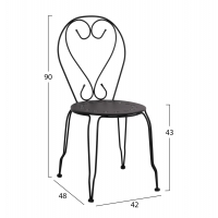 ΚΑΡΕΚΛΑ ΜΕΤΑΛΛΙΚΗ AMORE ΜΑΥΡΗ 42x48x90 εκ. HM5007.11 ΚΑΡΕΚΛΑ ΜΕΤΑΛΛΙΚΗ AMORE ΜΑΥΡΗ 42x48x90 εκ. HM5007.11