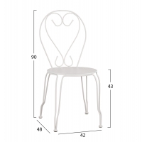 ΚΑΡΕΚΛΑ ΜΕΤΑΛΛΙΚΗ AMORE ΛΕΥΚΗ 42x48x90 εκ. HM5007.12 ΚΑΡΕΚΛΑ ΜΕΤΑΛΛΙΚΗ AMORE ΛΕΥΚΗ 42x48x90 εκ. HM5007.12