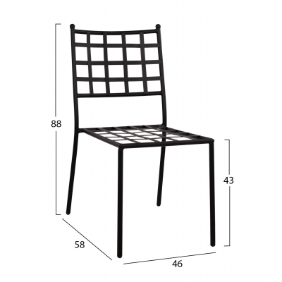 ΜΕΤΑΛΛΙΚΗ ΚΑΡΕΚΛΑ EMERY HM5509 ΣΕ ΜΑΥΡΗ ΑΠΟΧΡΩΣΗ 46x58x88 cm ΜΕΤΑΛΛΙΚΗ ΚΑΡΕΚΛΑ EMERY HM5509 ΣΕ ΜΑΥΡΗ ΑΠΟΧΡΩΣΗ 46x58x88 cm