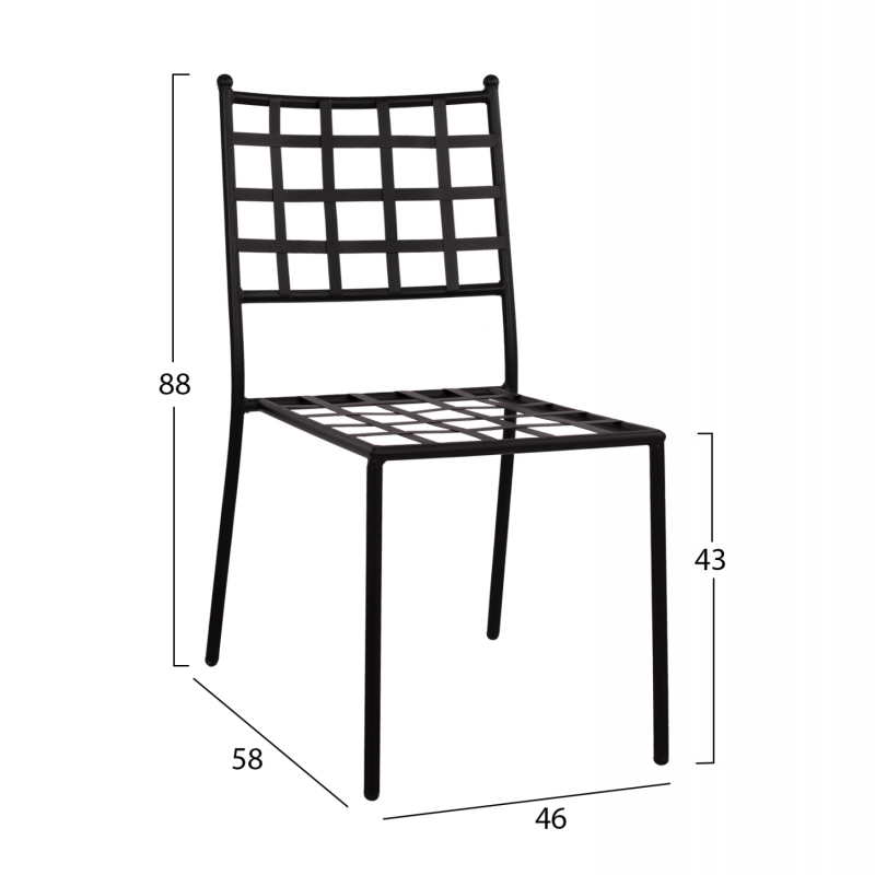 ΜΕΤΑΛΛΙΚΗ ΚΑΡΕΚΛΑ EMERY HM5509 ΣΕ ΜΑΥΡΗ ΑΠΟΧΡΩΣΗ 46x58x88 cm ΜΕΤΑΛΛΙΚΗ ΚΑΡΕΚΛΑ EMERY HM5509 ΣΕ ΜΑΥΡΗ ΑΠΟΧΡΩΣΗ 46x58x88 cm