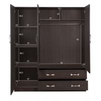 ΝΤΟΥΛΑΠΑ 3ΦΥΛΛΗ CARLY HM384.01 ΜΕ ΔΥΟ ΣΥΡΤΑΡΙΑ ZEBRANO 150X55Χ180Υεκ.