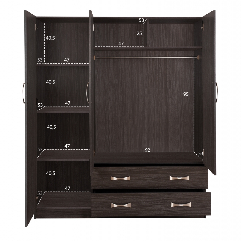 ΝΤΟΥΛΑΠΑ 3ΦΥΛΛΗ CARLY HM384.01 ΜΕ ΔΥΟ ΣΥΡΤΑΡΙΑ ZEBRANO 150X55Χ180Υεκ.