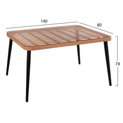ΣΕΤ 5ΤΜΧ ALLEGRA WICKER ΜΕ ΤΡΑΠΕΖΙ 140X80Χ78Υ ΜΠΕΖ & ΜΑΥΡΟ ΧΡΩΜΑ HM10491 ΣΕΤ 5ΤΜΧ ALLEGRA WICKER ΜΕ ΤΡΑΠΕΖΙ 140X80Χ78Υ ΜΠΕΖ & ΜΑΥΡΟ ΧΡΩΜΑ HM10491