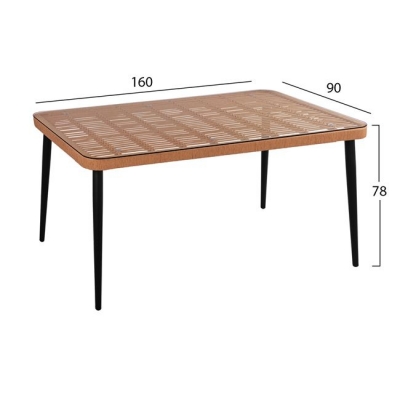 ΣΕΤ 7ΤΜΧ ALLEGRA WICKER ΜΕ ΤΡΑΠΕΖΙ 160X90X78Υ ΜΠΕΖ & ΜΑΥΡΟ ΧΡΩΜΑ HM10513 ΣΕΤ 7ΤΜΧ ALLEGRA WICKER ΜΕ ΤΡΑΠΕΖΙ 160X90X78Υ ΜΠΕΖ & ΜΑΥΡΟ ΧΡΩΜΑ HM10513
